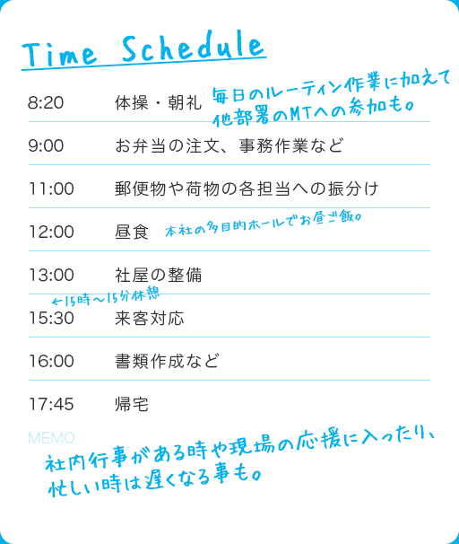 タイムスケジュール
